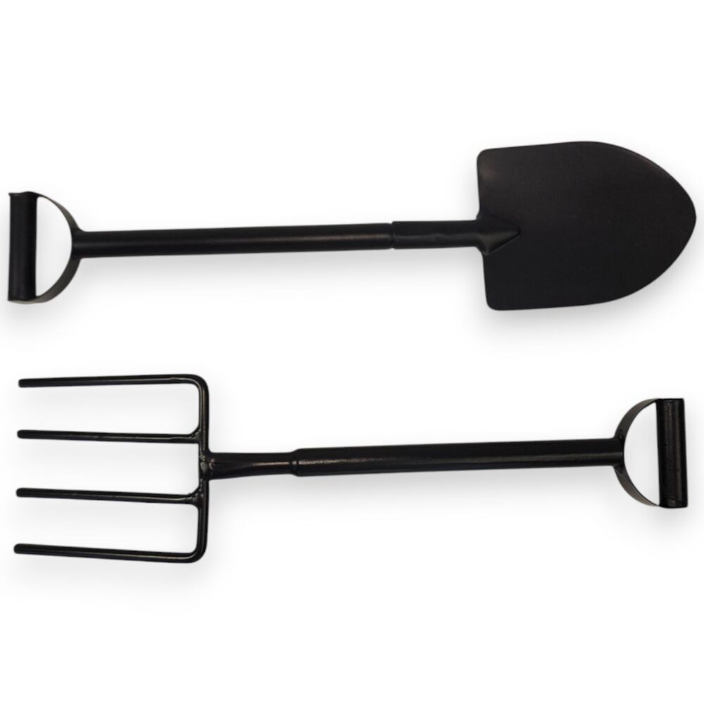 LTD Salad Bowl-Garden-Décor Wagon-Ceramic Brown with Shovel & Fork - Picture 4 of 11